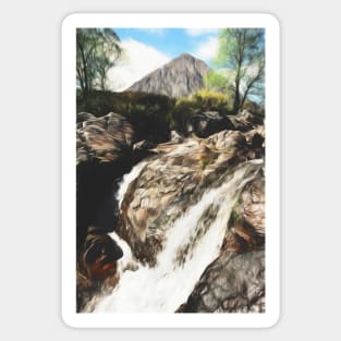 Buachaille Etive Mor digital painting Sticker